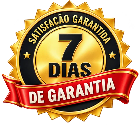 Selo: 7 dias de garantia, satisfação garantida