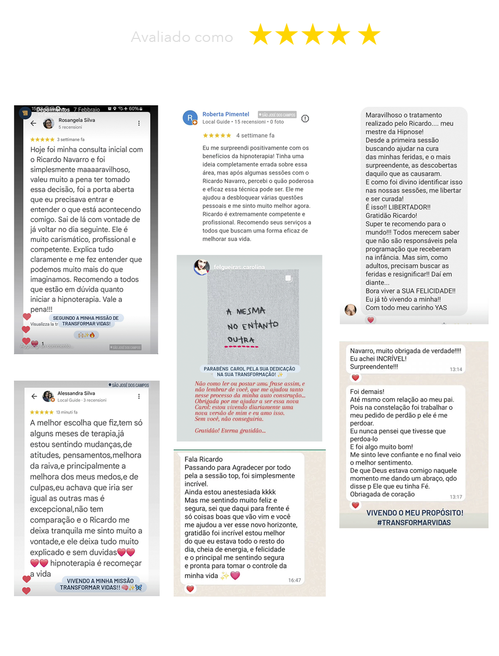 Depoimentos Ricardo Navarro Hipnoterapeuta - Mente Inabalável